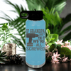 Light Blue Fathers Day Water Bottle With If Grandpa Cant Fix It Design