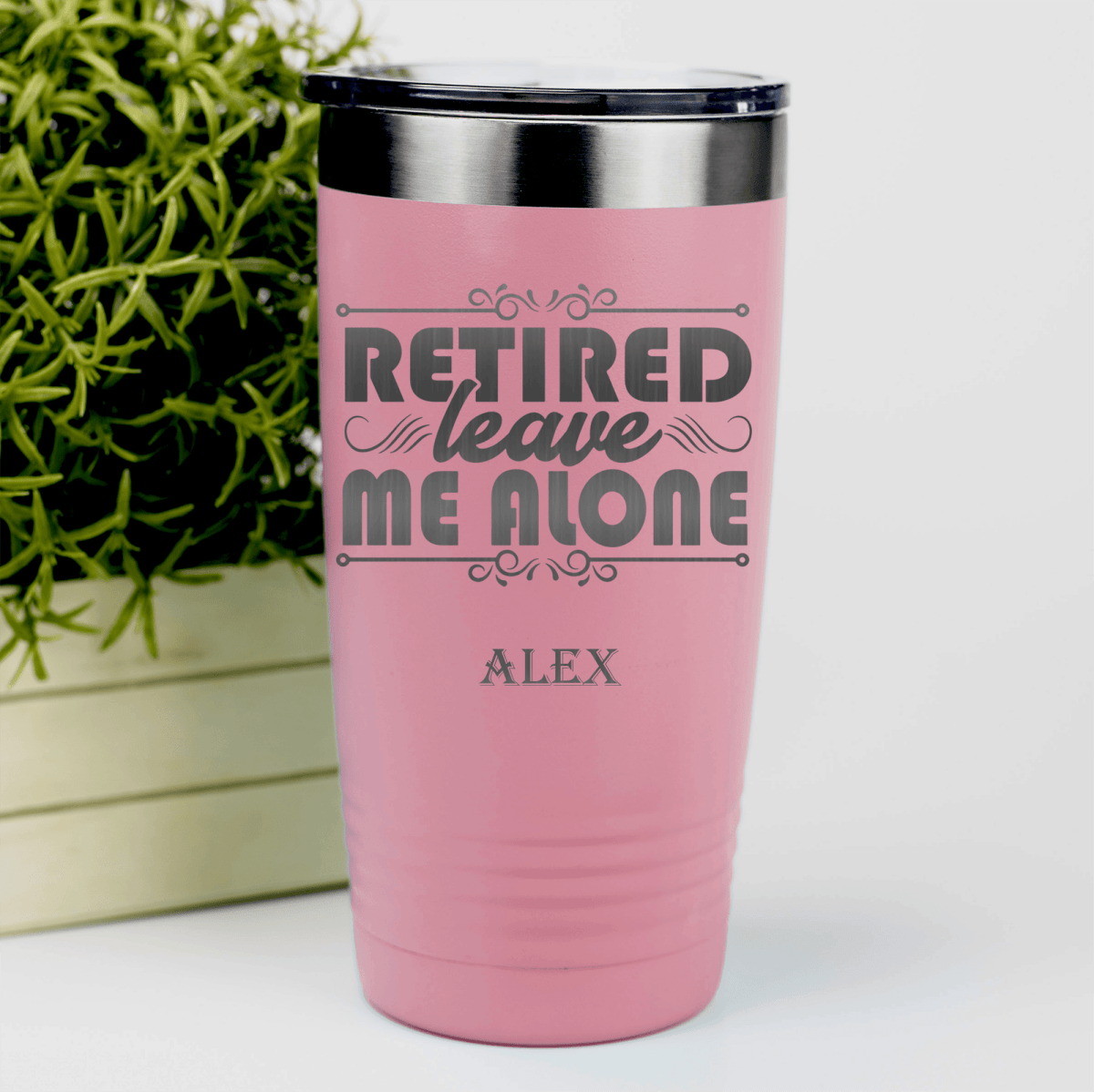 Salmon Retirement Tumbler With Im Retired Leave Me Alone Design