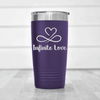 Purple Valentines Day Tumbler With Infinite Love Design