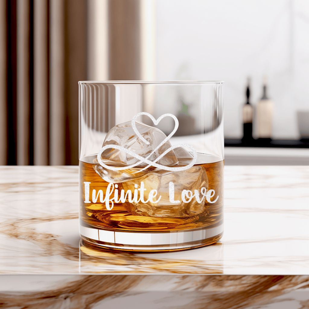 Infinite Love Whiskey Glass