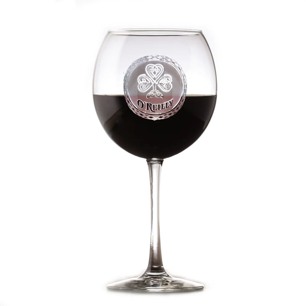 Unique Personalized Irish Red Wine Glass Customized Wine Glass Gifts for Men by Groovy Guy
