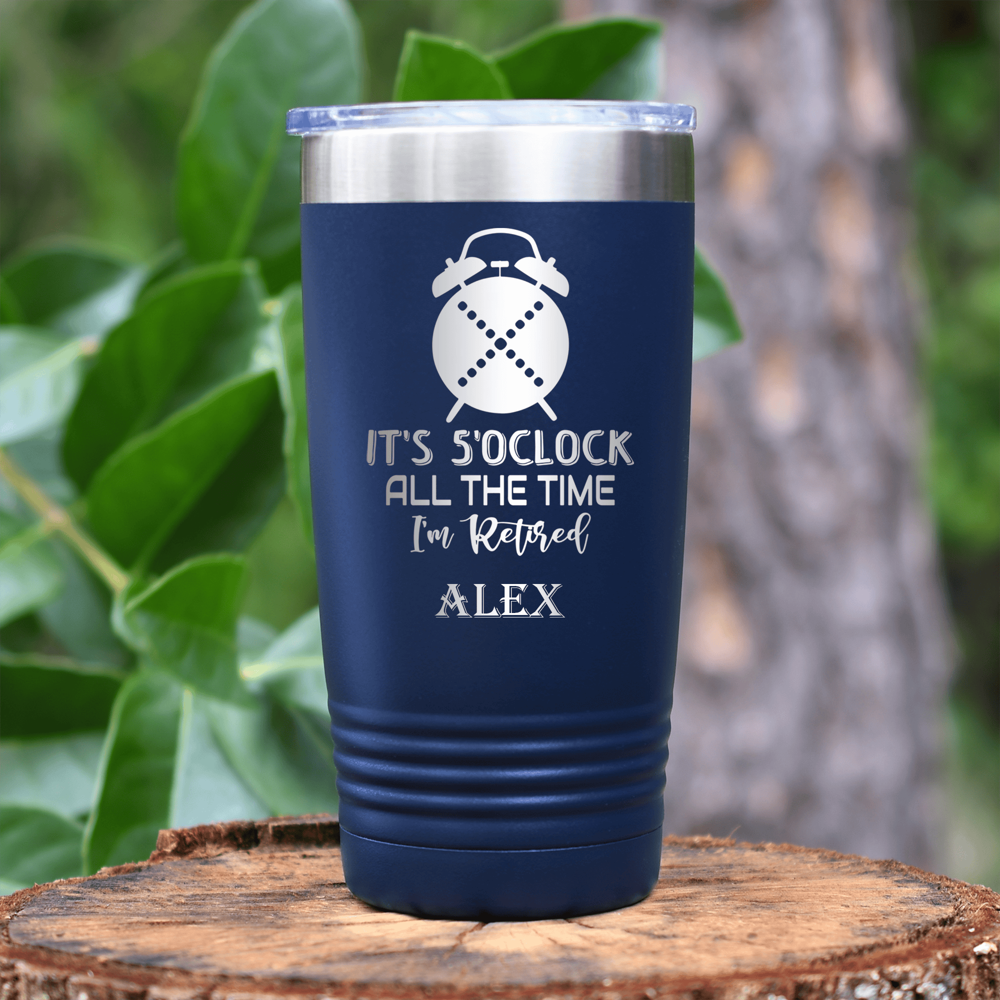 Navy Retirement Tumbler With Its Always Five O Clock Design