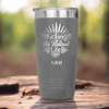 Grey Retirement Tumbler With Its Time To Kick Back Design