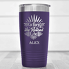 Purple Retirement Tumbler With Its Time To Kick Back Design
