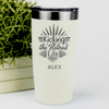 White Retirement Tumbler With Its Time To Kick Back Design