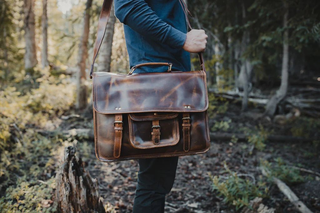 Unique Personalized Rugged Businessmen's Briefcase Customized Messenger Bag Gifts for Men by Groovy Guy
