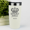 White Retirement Tumbler With Jobless Queen Design