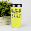 Yellow fathers day tumbler King Of The Grill
