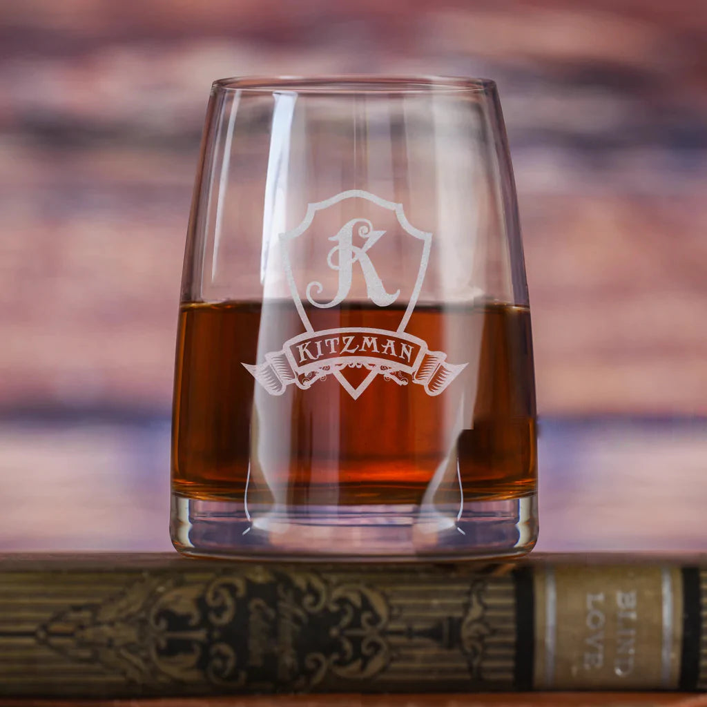 Crystal Shield Personalized Rocks Glass