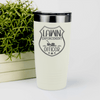 White fathers day tumbler Lawn Enforcement Officer