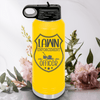 Yellow Fathers Day Water Bottle With Lawn Enforcement Officer Design
