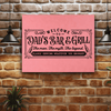 Pink Leather Wall Decor With Legendary Dads Bar And Grill Design