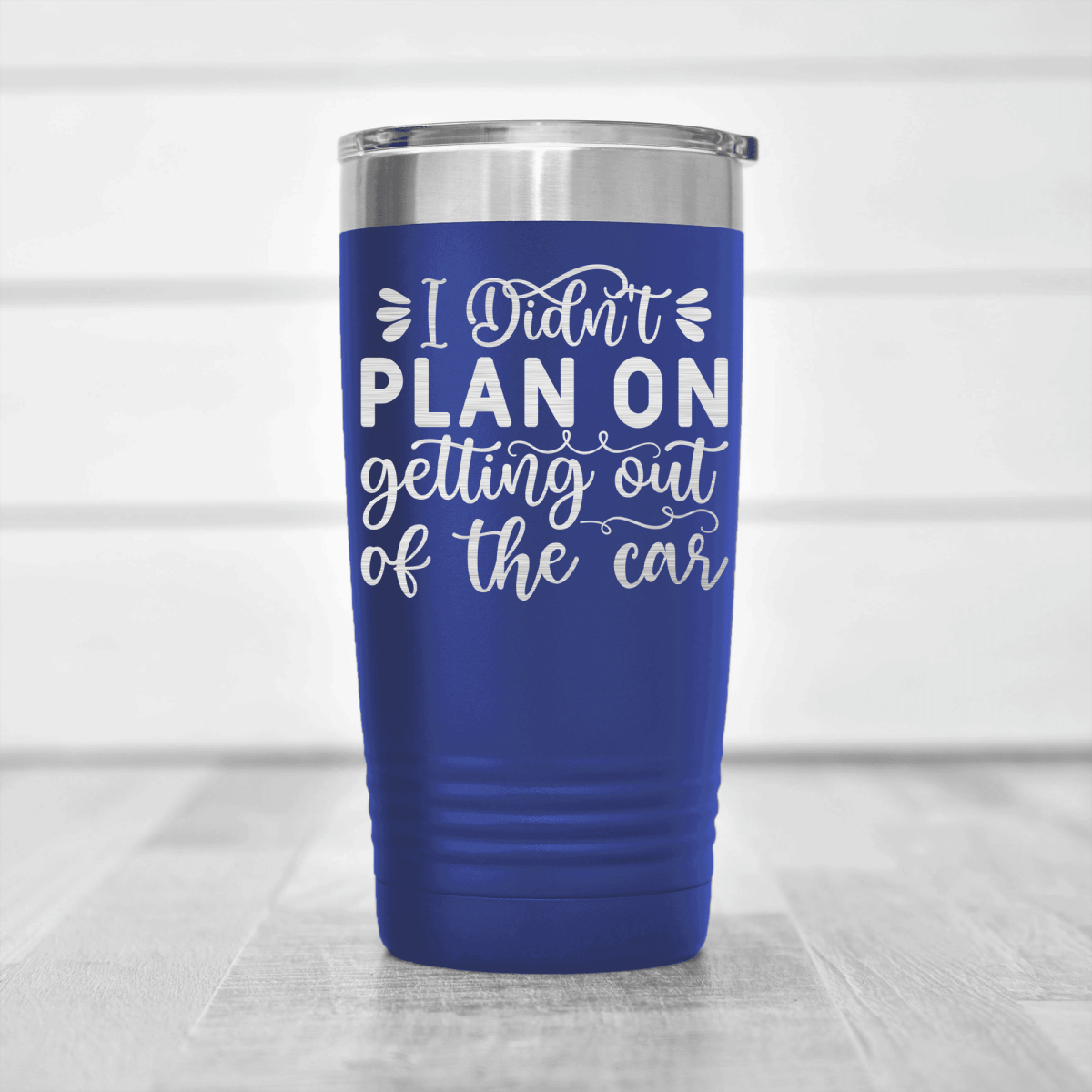 Blue funny tumbler Lets Go Back Home