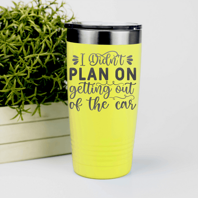 Yellow funny tumbler Lets Go Back Home
