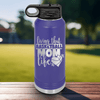 Purple Basketball Water Bottle With Life As A Hoops Mom Design