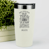 White Funny Old Man Tumbler With Life In Prison Design