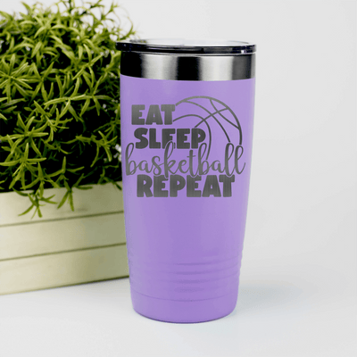Light Purple basketball tumbler Lifes Cycle Hoops Passion