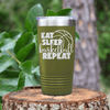 Military Green basketball tumbler Lifes Cycle Hoops Passion