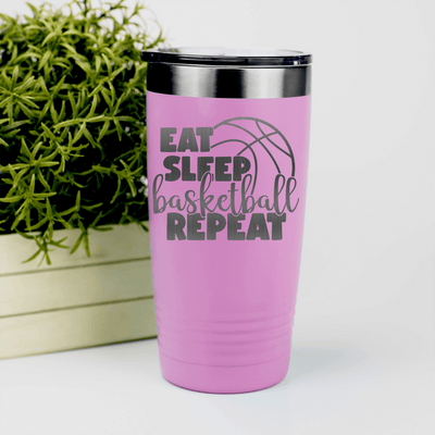 Pink basketball tumbler Lifes Cycle Hoops Passion