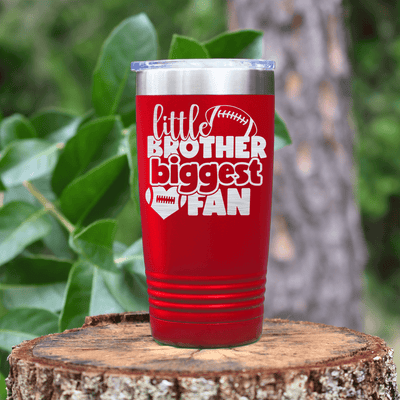 Red football tumbler Little Bros Gridiron Cheers