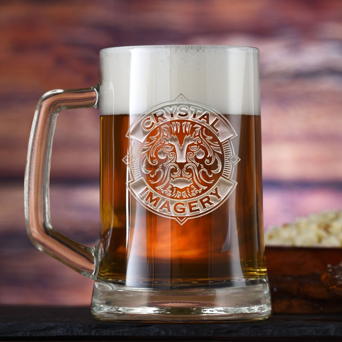 Unique Personalized Custom Logo Beer Mug Customized Beer Glasses Gifts for Men by Groovy Guy
