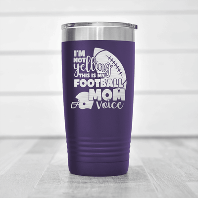 Purple football tumbler Loud And Proud Football Mom
