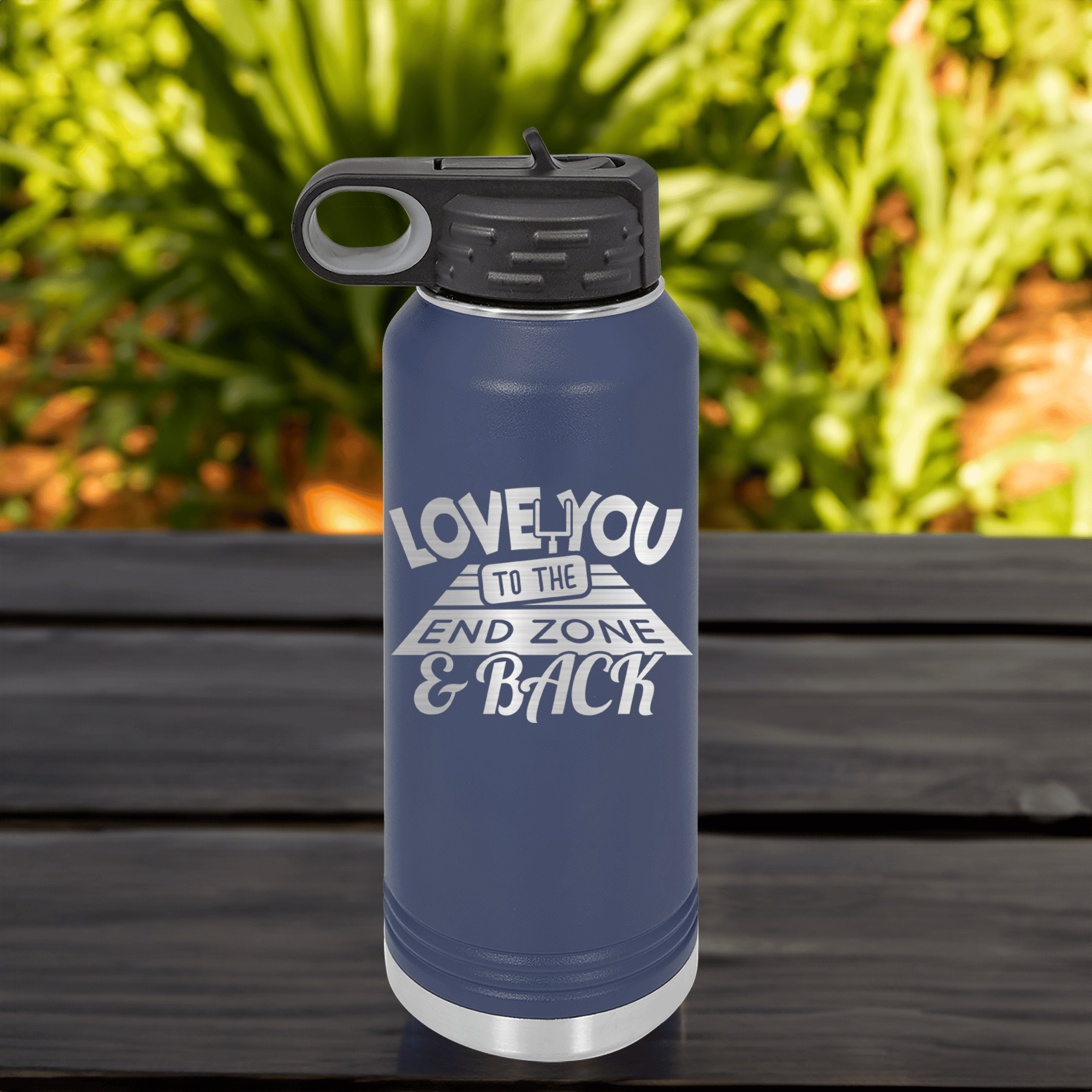 Funny From Kickoff to Touchdown: Endless Love 32 Oz Water Bottle 