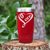 Red Valentines Day Tumbler With Lovers Heart Design