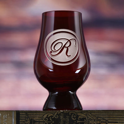 Etched Initial Glencairn Glass