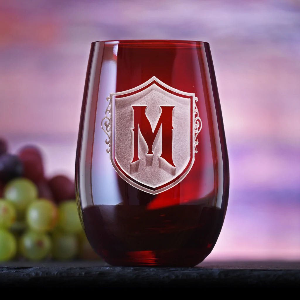 Unique Personalized Monogrammed Stemless Wine Glass Customized Drinkware Gifts for Men by Groovy Guy