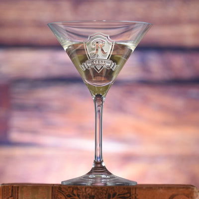 Crystal Etched Martini Glass