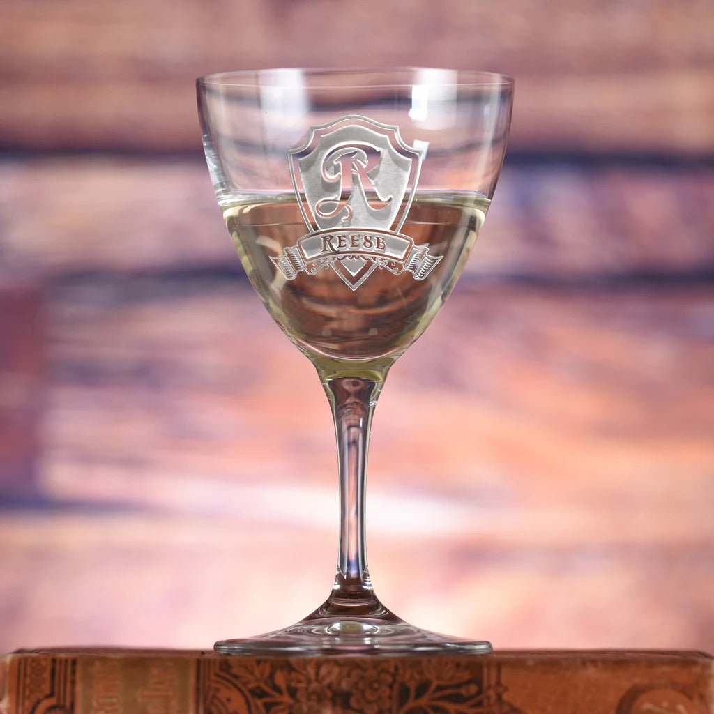Unique Personalized Personalized Crystal Martini Glass Customized Drinkware Gifts for Men by Groovy Guy