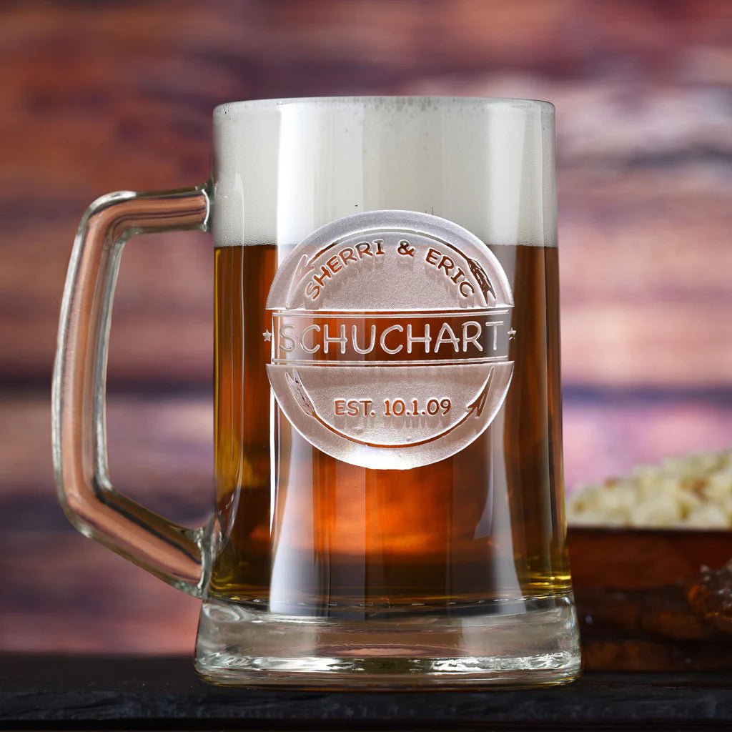 Rustic Arrows Personalized Beer Mug