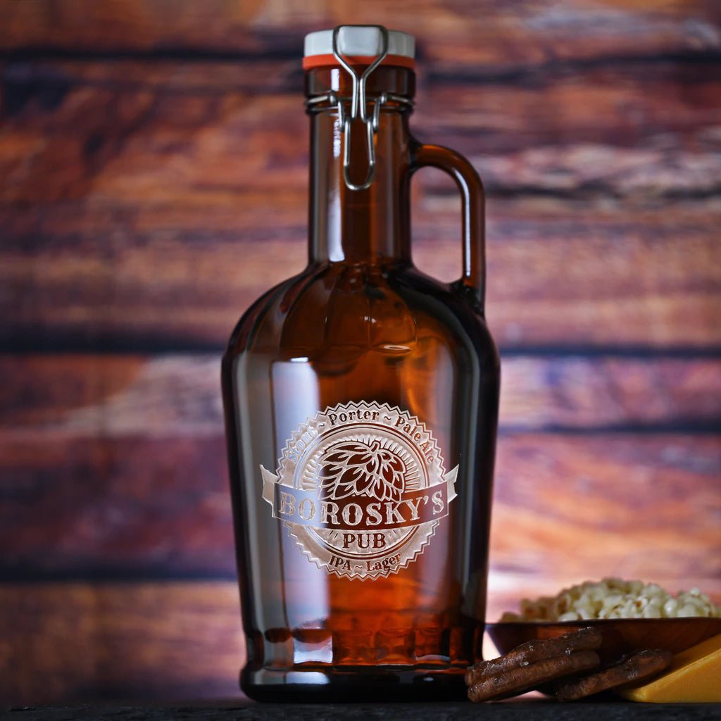 Unique Personalized Pop Top Growler Customized Drinkware Gifts for Men by Groovy Guy