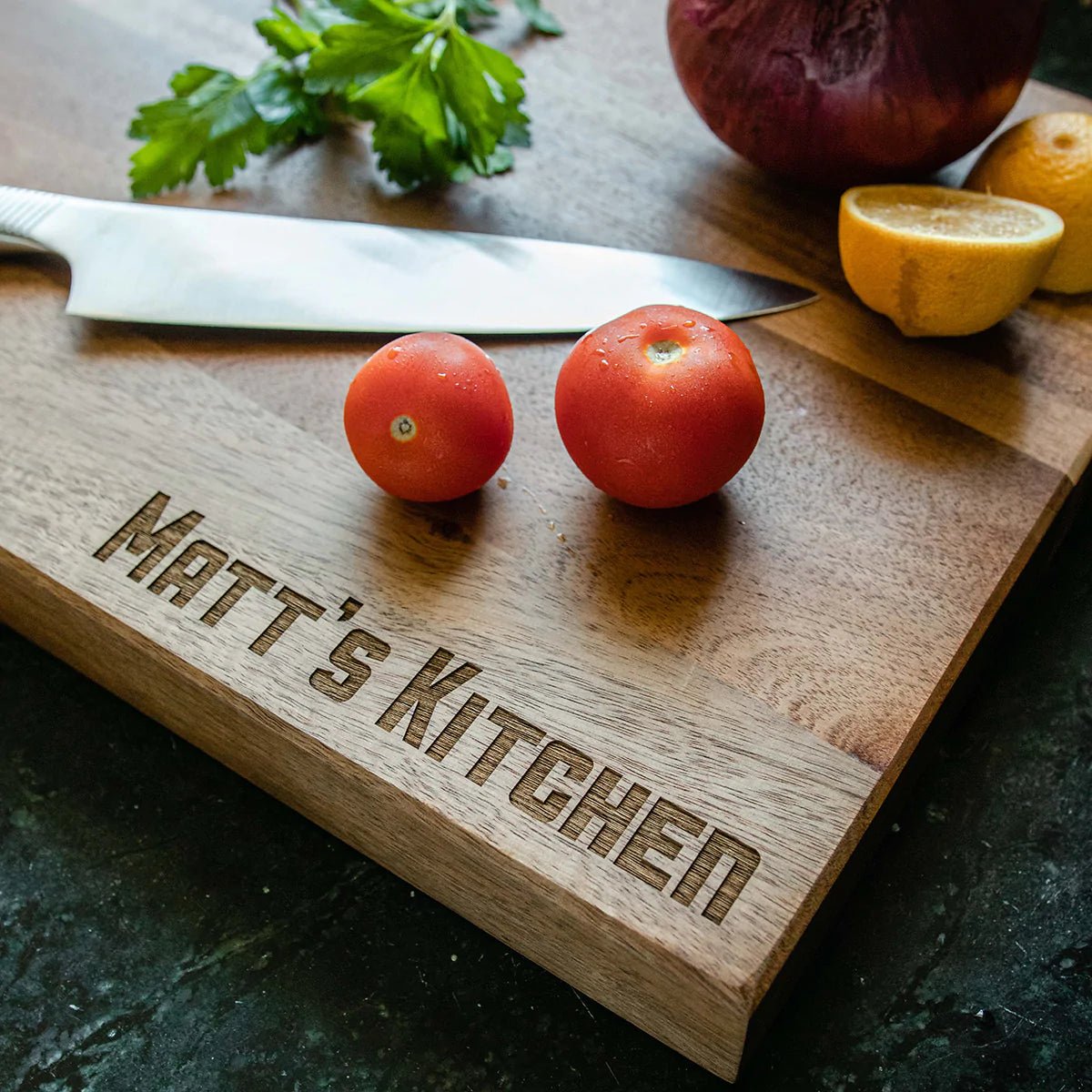 Unique Personalized Hell's Kitchen Chopping Block Customized Cutting Board Gifts for Men by Groovy Guy