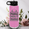 Light Purple Hockey Water Bottle With Mvp Most Valuable Parent Design