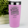 Pink Funny Old Man Tumbler With Magnificent With Age Design