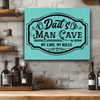 Teal Leather Wall Decor With Man Cave Dads Only Design