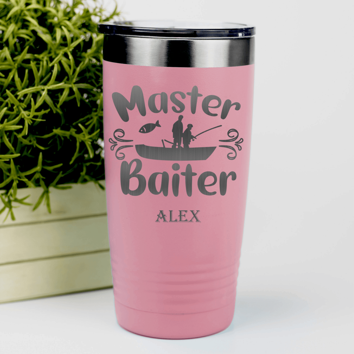 Salmon Fishing Tumbler With Master Baiter Design