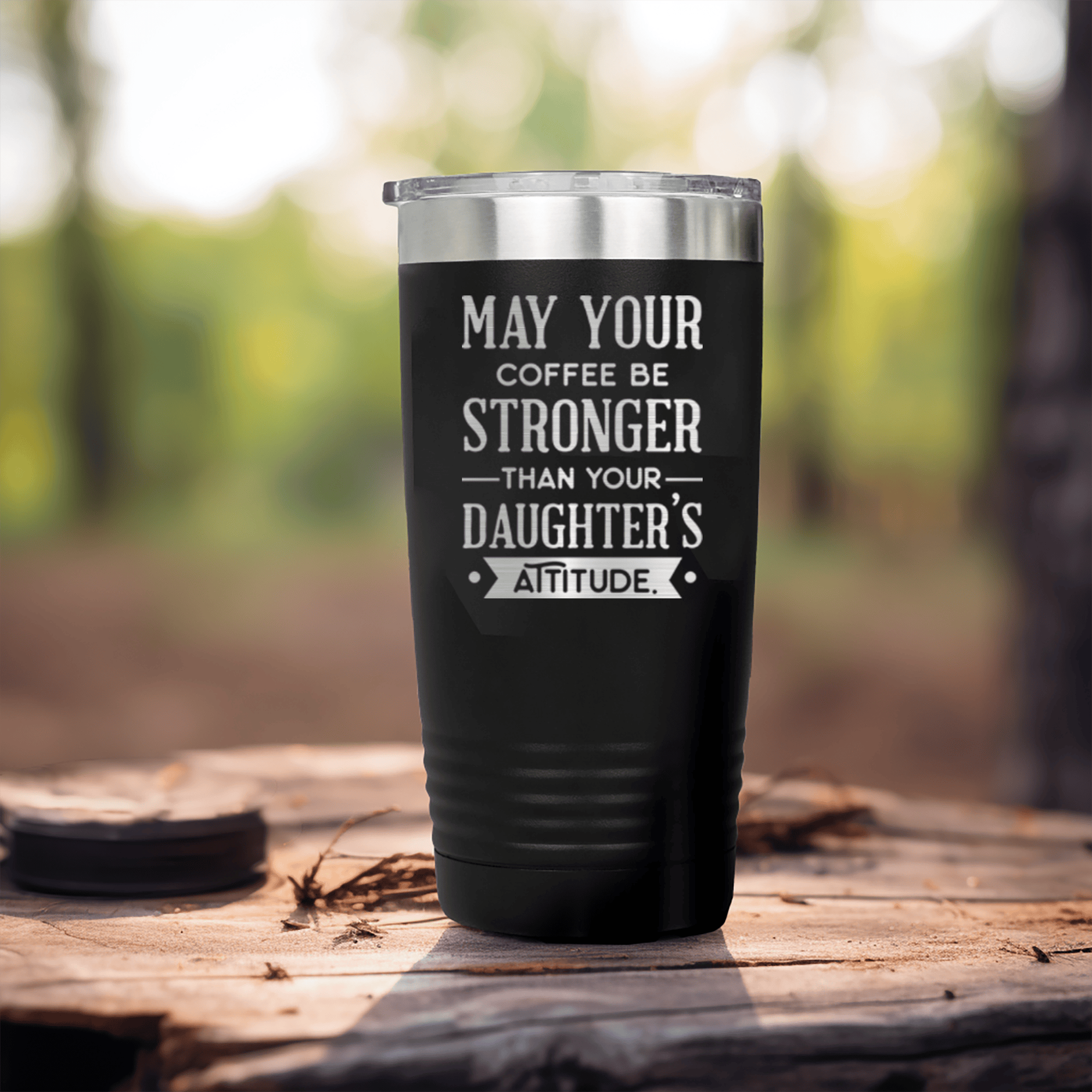 Black fathers day tumbler May Your Coffee Be Strong