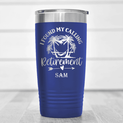 Blue Retirement Tumbler With Meant To Be Retired Design