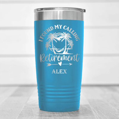 Light Blue Retirement Tumbler With Meant To Be Retired Design