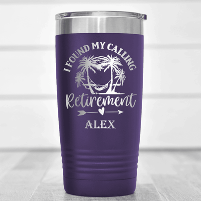 Purple Retirement Tumbler With Meant To Be Retired Design