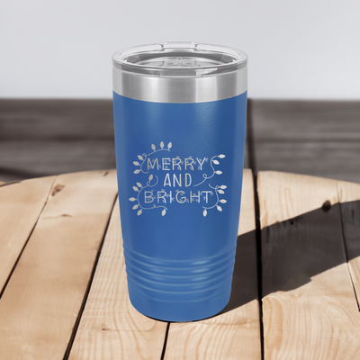 Merry And Bright Lights Ringed Tumbler