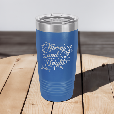 Merry And Bright Snow Ringed Tumbler