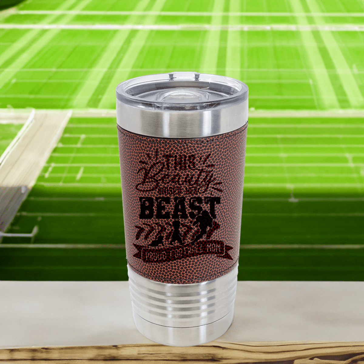 Unique Personalized Mother Of The Gridiron Gladiator Football Tumbler Customized Football Tumbler Gifts for Men by Groovy Guy