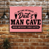 Pink Leather Wall Decor With My Cave My Rules Design
