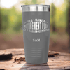 Grey Retirement Tumbler With My Retirement Plan Is Camping Design