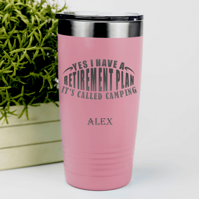 Salmon Retirement Tumbler With My Retirement Plan Is Camping Design