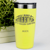 Yellow Retirement Tumbler With My Retirement Plan Is Camping Design